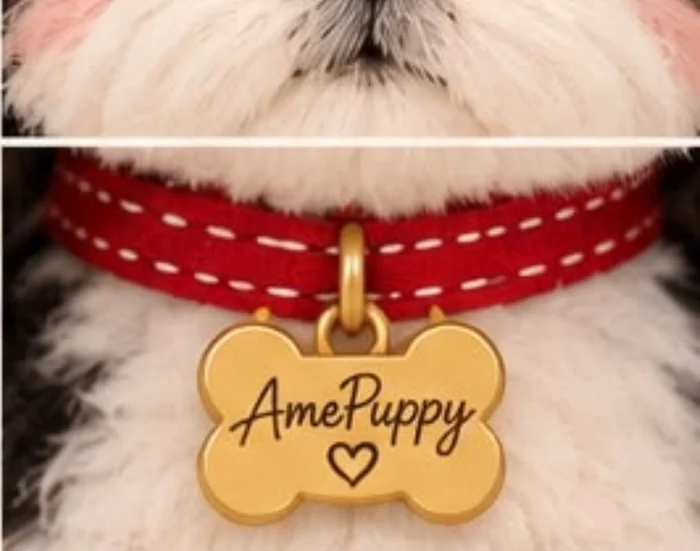 The gold name tag